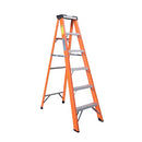 SIMPLI-MAGIC 6FT FIBERGLASS STEP LADDER 250LB CAPACITY 2023 MODEL - ORANGE - Like New