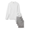 AEMN87615M25 AMAZON ESSENTIALS MEN'S SLIM FIT COTTON HEATHER/WHITE Size XL - Brand New