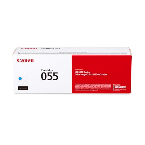 Canon Genuine 055 Cyan Toner Cartridge Compatible with multiple Canon Printer - Brand New