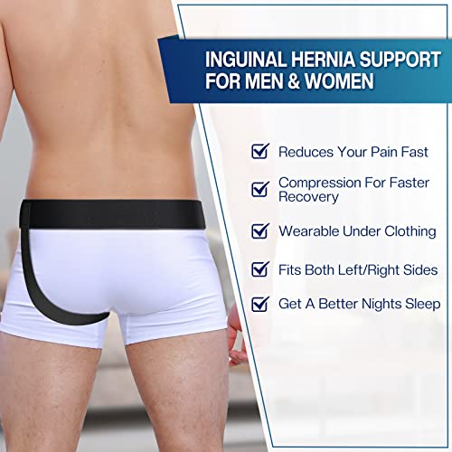 QAYE HERNIA BELT FOR MEN & WOMEN - LEFT/RIGHT SIDE INGUINAL HERNIA SUPPORT - Like New