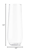 TOSSWARE PRO 9oz Flute, Premium Quality, Recyclable Unbreakable, Set of 252 - Like New