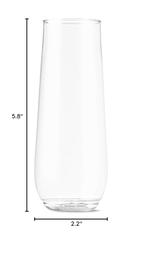 TOSSWARE PRO 9oz Flute, Premium Quality, Recyclable Unbreakable, Set of 252 - Like New