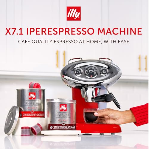 ILLY X7.1 ESPRESSO SINGLE-SERVE MACHINE BARISTA QUALITY ESPRESSO MACHINE - RED - Like New