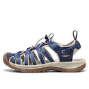 1032121 KEEN Women's Whisper Closed Toe Sport Sandals, Navy Print, Size 7 - Like New