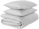 AMAZON AWARE 3 PIECE ORGANIC COTTON 300 THREAD COUNT DUVET COVER LIGHT GRAY - Like New