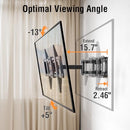 ELIVED TV WALL MOUNT TVS 37-82" FULL MOTION TV MOUNT SWIVEL TILT BLACK - Like New