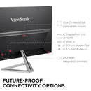 VIEWSONIC 24 INCH FHD IPS MONITOR WITH FREESYNC HDMI, DISPLAYPORT - BLACK - Like New