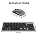 CIMETECH EASYTYPING KF10 WIRELESS KEYBOARD AND MOUSE COMBO SCISSOR SWITCH - GREY Like New