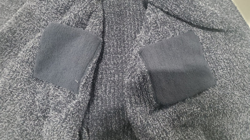 BAREFOOT DREAMS COZYCHIC CABIN CARDIGAN SWEATER - SIZE L - INDIGO/DEEP BLUE SEA - Brand New