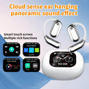 JUNJIEUNVO Q16 PRO EARBUDS WITH 70 HOUR BLUETOOTH 5.4, EAR HOOKS - GRAY/WHITE - Like New