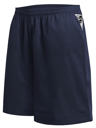 MA CROIX MENS BASIC MESH SHORTS BASKETBALL GYM WORKOUT BLEU SIZE M - Brand New