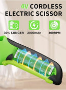 VIR-SIN 4V 2000MAH CORDLESS CARDBOARD CUTTER, BOX CUTTER 2 BLADES - LEAF GREEN - Like New