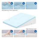 Cold Hunter Wedge Pillow Sleeping 7.5" Bed After Surgery Pain Relief White/Blue - Like New