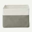 AMAZON BASICS COLLAPSIBLE STORAGE BINS WITH LEATHER HANDLES LARGE - CHARCOAL - Like New