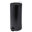 HONEY-CAN-DO TRS-02111 ROUND STAINLESS STEEL STEP TRASH CAN WITH LINER - BLACK - Brand New