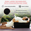 AJNA LUXURIOUS ORGANIC VEGAN SUEDE YOGA BOLSTER PILLOW - RECTANGULAR - BLACK - Like New