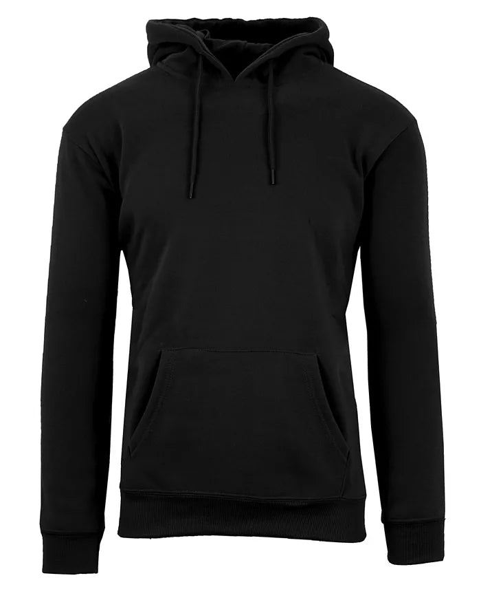 GALAXY BY HARVIC MEN'S HEAVYWEIGHT FLEECE-LINED HOODIE - MEDIUM - BLACK - H-9001 - Brand New