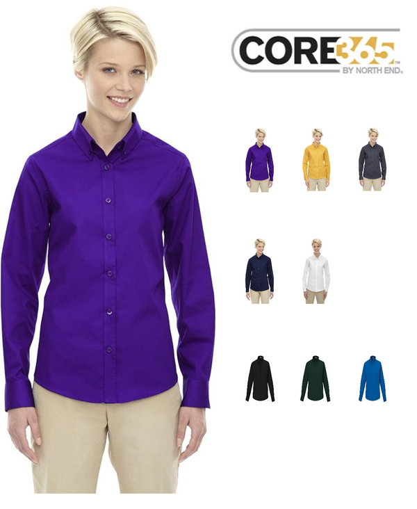 78193 Core 365 Ladies Operate Long-Sleeve Twill Shirt New