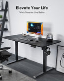 FEZIBO Standing Desk 63×28" Electric Height Adjustable Sit Stand Up - BLACK - Like New