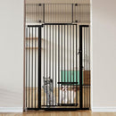 COMOMY 71" EXTRA TALL PET GATE 29.5-40.6" CAT DOOR H6 - BLACK - Like New