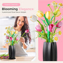 DADYMART FLOWER BOUQUET SET WITH TULIPS DAISIES ARTIFICIAL VASE, 1250 PCS Like New