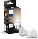 PHILIPS HUE SMART 60W GU10 LED BULB WHITE LIGHT 2 PACK 450LM 9290036670A - WHITE - Like New