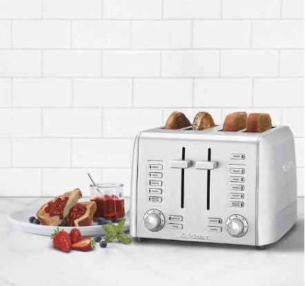 Cuisinart RBT-1350PCFR 4 Slice Metal Toaster - SILVER Like New