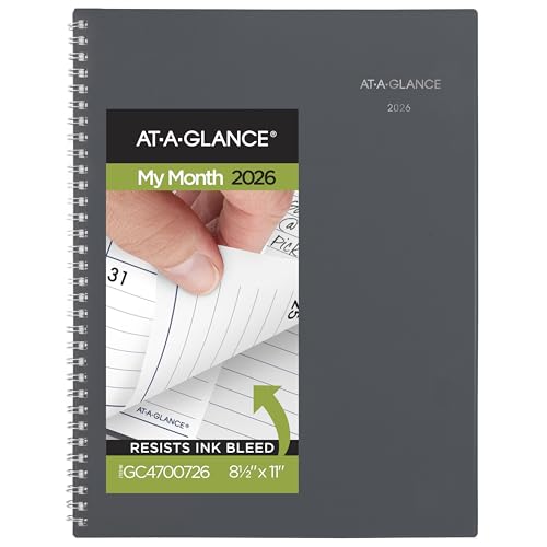 AT-A-GLANCE 2026 8.5" X 11" LARGE DAYMINDER GC4700726 - GRAY - Brand New