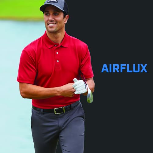 PVKF3055DS PGA TOUR Men Airflux Solid Mesh Short Sleeve Polo SHIRT CAVIAR M - Brand New