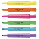 OFFICE DEPOT CHISEL-TIP HIGHLIGHTER ASSORTED FLUORESCENTS 12PK 128-853 - Brand New