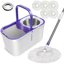Masthome Mop and Bucket with Wringer Set, Spin Mop B0B4VY7557 - Black/Blue - Brand New