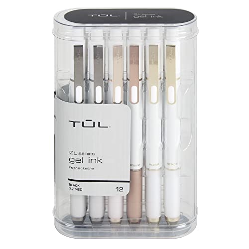 TUL GL SERIES RETRACTABLE GEL PENS MEDIUM POINT 0.7 MM PEARL WHITE BARREL/INK - Like New