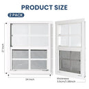 COLORPAPA 2 Pack Shed Chicken Coop Windows, 24" x 27" - White - Brand New
