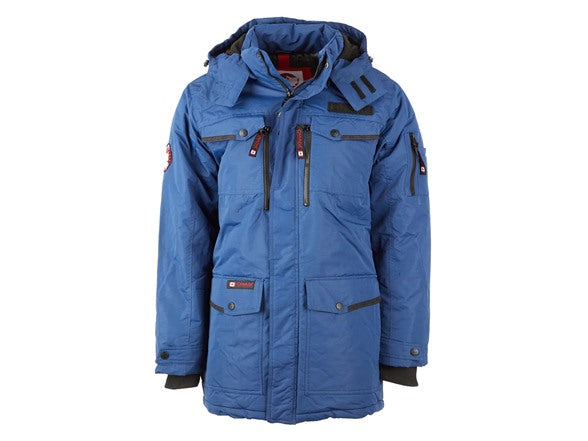 CANADA WEATHER GEAR MEN'S 4-POCKET HOODED PARKA, NORTHERN NIGHT, 2XL, OMCW366PZ - Brand New