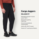 AMAZON ESSENTIALS MEN'S ACTIVE SWEAT RELAXED-FIT CARGO JOGGER - MEN M - BLACK - Like New