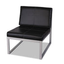 ALERA ALE ISPARA SERIES ARMLESS CUBE CHAIR BLACK/SILVER ALE-RL8319CS - Like New