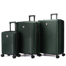 TUCCI ITALY SPETTRO 3-PIECE EXPANDABLE HARDSIDE LUGGAGE 20/28/30  - GREEN - Brand New