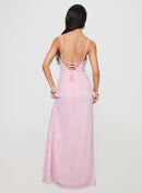 PRINCESS POLLY WOMEN'S SOUTH OF FRANCE MAXI DRESS - SIZE: WOMEN 8 (PINK) - Like New