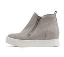 SODA TAYLOR HIDDEN WEDGE BOOTIES ANKLE HEELS SNEAKER SHOES WOMEN - SIZE 5.5 GRAY - Like New