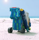 Rio Brands Deluxe Wonder Wheeler Wide AWWC6W-17 - Blue Print - Like New