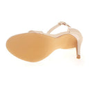 Heels Charm Women's Open Toe Strappy Heeled Sandals High Heel Size 7 - Nude - Brand New