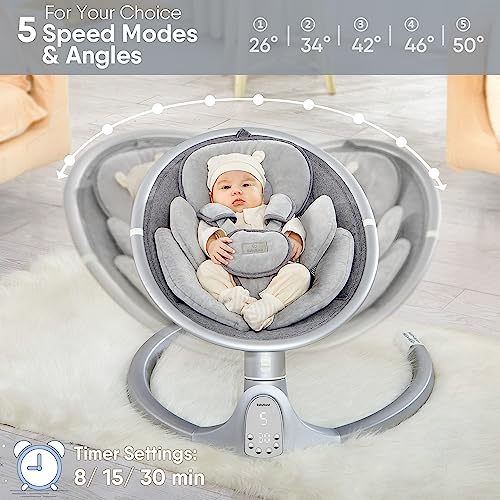 BabyBond Baby Swings for Infants Bluetooth Infant Swing 10 - Scratch & Dent