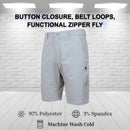 BLUE ROCK MEN’S 6-POCKET ALL MOTION STRETCH UTILITY SHORTS - SIZE: MEN 38 - GRAY - Brand New
