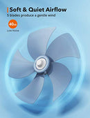Wall Mount Fan 16" Wall Fan 5 Blade Oscillation Multifunctional Timer B0BZYT8VWL - Like New