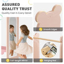 BLUEWOOD DRESS UP STORAGE KIDS WARDROBE WITH MIRROR PINK - BEAR - Like New