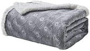 Noble House Plazatex Louvre Throw Blanket Fleece Snuggle 50"X60" - Grey - Brand New