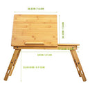 Zhu Chuang Multipurpose Lap Desk Breakfast Foldable Legs Natural Bamboo - Like New