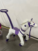 POWER PONY PUSH RIDING TOY 3+ YEARS, 100 LB CAPACITY - WHITE - Like New