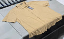 JAMES TAYLOR SHORT SLEEVE, BUTTON-UP SHIRT - SIZE: MEN 3XL - SADDLE BROWN - Like New