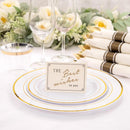 WELLIFE 350 Pieces Gold Plastic Plates - Disposable Silverware and Cups - Gold - Brand New